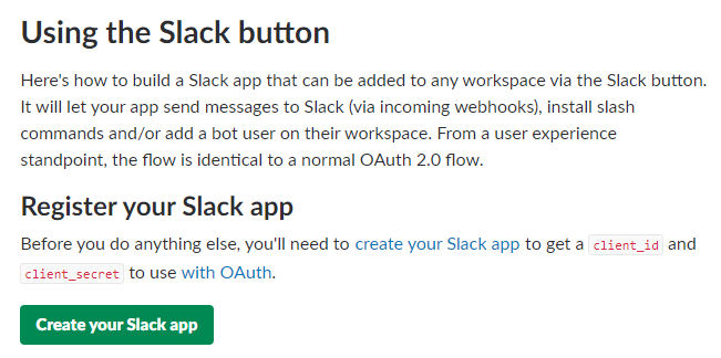 Slack Button documentation